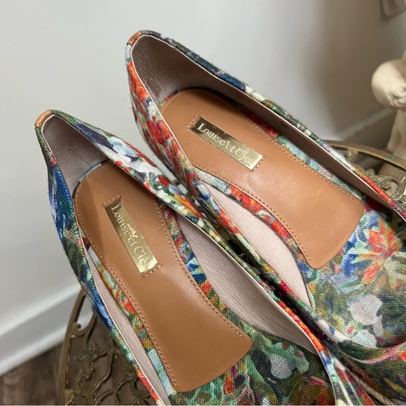 🥂3/$50 Louise et Cie Floral Jamie Espadrilles Wedges size 7 - Picture 2 of 7